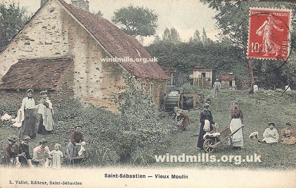 watermill postcard france