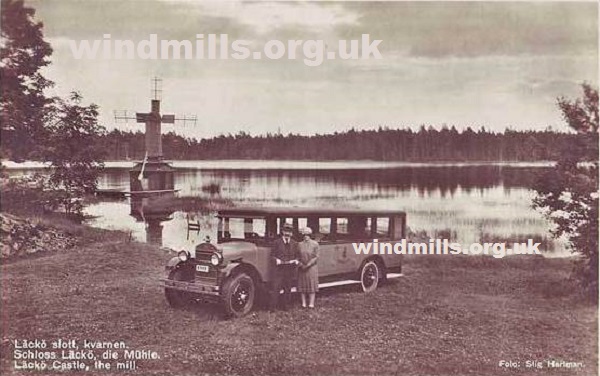 windmill sweden postcard